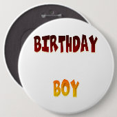 Badge Rond 15,2 Cm Birthday Boy (Devant & derrière)