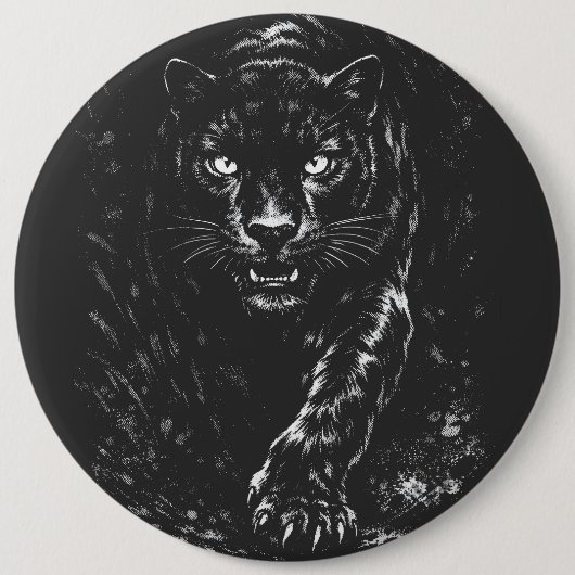 Badge Rond 15,2 Cm Black Panther — par BurnsInHell (Devant)
