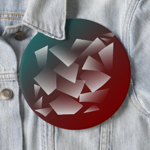 Badge Rond 15,2 Cm blanc cassé sur bordeaux turquoise