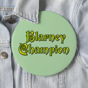 Badge Rond 15,2 Cm Blarney Champion vert bouton colossal