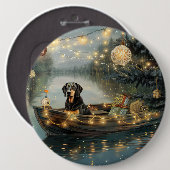 Badge Rond 15,2 Cm Bluetick Coonhound Noël Festive Voyage (Devant & derrière)