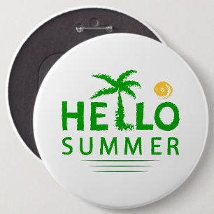 Badge Rond 15,2 Cm Bonjour été