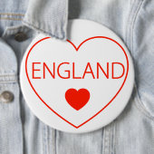 Badge Rond 15,2 Cm Bonne Angleterre de coeur (En situation)