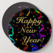 Badge Rond 15,2 Cm "Bonne année ! "bouton colossal de 6 pouces (Devant & derrière)
