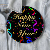 Badge Rond 15,2 Cm "Bonne année ! "bouton colossal de 6 pouces (En situation)