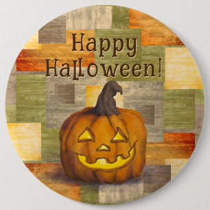 Badge Rond 15,2 Cm Bonne Halloween Jack O'Lantern Citrouille