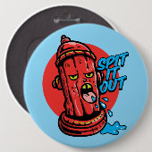 Badge Rond 15,2 Cm Borne d'incendie (Devant & derrière)