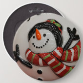 Badge Rond 15,2 Cm Boule de neige (Devant & derrière)