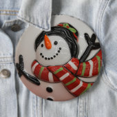 Badge Rond 15,2 Cm Boule de neige (En situation)