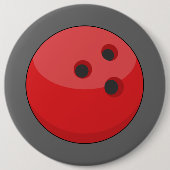 Badge Rond 15,2 Cm Boule rouge de Bowling (Devant)