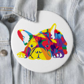Badge Rond 15,2 Cm Bouledogue français (En situation)