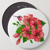 Badge Rond 15,2 Cm Bouquet tropical (Devant & derrière)