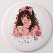 Badge Rond 15,2 Cm Bouton (Devant)