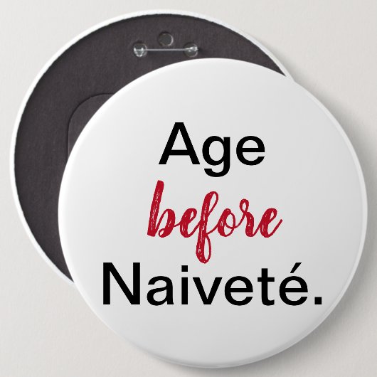 Badge Rond 15,2 Cm Bouton (Devant & derrière)