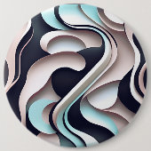 Badge Rond 15,2 Cm Bouton Abstrait (Devant)