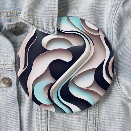 Badge Rond 15,2 Cm Bouton Abstrait (En situation)