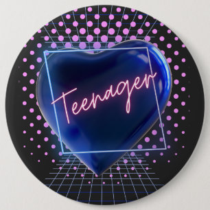 Badge Rond 15,2 Cm Bouton adolescent