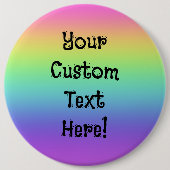 Badge Rond 15,2 Cm Bouton Arc-en-ciel personnalisé (Devant)