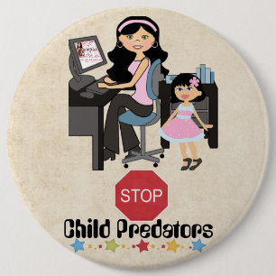 Badge Rond 15,2 Cm Bouton Arrêter la sensibilisation aux prédateurs d