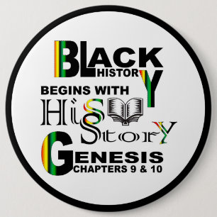 Badge Rond 15,2 Cm Bouton arrière 6" de Pin d'histoire noire