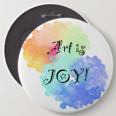 Badge Rond 15,2 Cm Bouton Art is Joy (Devant & derrière)