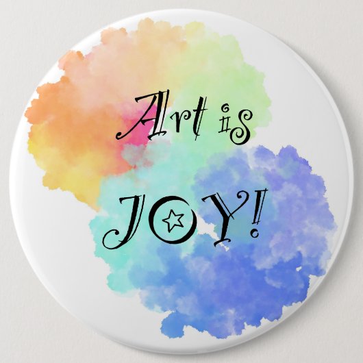 Badge Rond 15,2 Cm Bouton Art is Joy (Devant)