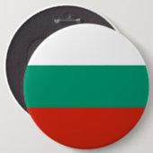 Badge Rond 15,2 Cm Bouton avec drapeau de Bulgarie (Devant & derrière)