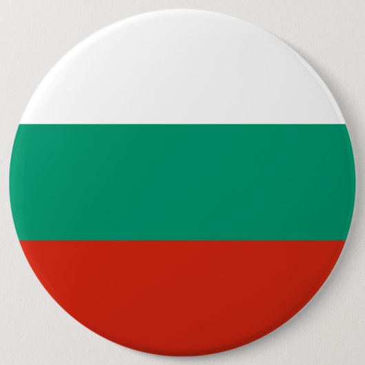 Badge Rond 15,2 Cm Bouton avec drapeau de Bulgarie (Devant)
