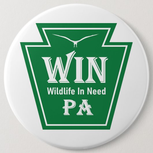 Badge Rond 15,2 Cm Bouton bénévole WIN (Devant)