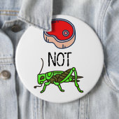 Badge Rond 15,2 Cm Bouton BOEUF NON BOGUES (En situation)