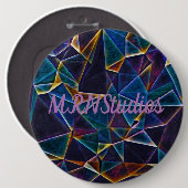 Badge Rond 15,2 Cm Bouton Bulles cassées (Devant & derrière)