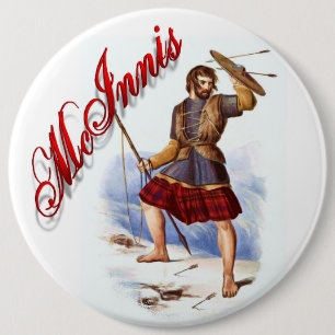 Badge Rond 15,2 Cm Bouton Clan McInnis Scottish Dream