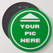 Badge Rond 15,2 Cm Bouton Colossal 6 Pouces - Ajouter Votre Image (Devant & derrière)