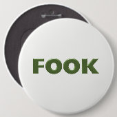 Badge Rond 15,2 Cm Bouton colossal blanc Fook (Devant & derrière)