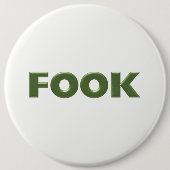 Badge Rond 15,2 Cm Bouton colossal blanc Fook (Devant)