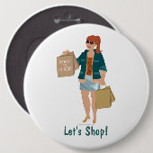 Badge Rond 15,2 Cm Bouton colossal de DHG (Devant & derrière)