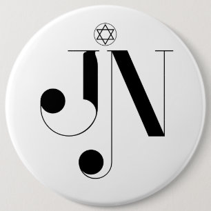 Badge Rond 15,2 Cm Bouton colossal de logo de magazine de JN