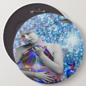 Badge Rond 15,2 Cm Bouton Cosmic Hitch-hiker (Devant & derrière)