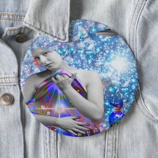 Badge Rond 15,2 Cm Bouton Cosmic Hitch-hiker (En situation)