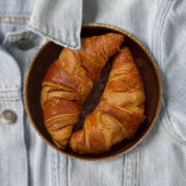 Badge Rond 15,2 Cm Bouton Croissants (En situation)