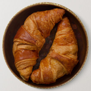 Badge Rond 15,2 Cm Bouton Croissants