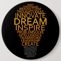 Bouton d'ampoule lumineuse Inspirational