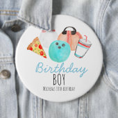 Badge Rond 15,2 Cm Bouton d'anniversaire pour enfant de Bowling (En situation)