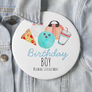 Badge Rond 15,2 Cm Bouton d'anniversaire pour enfant de Bowling