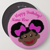 Badge Rond 15,2 Cm Bouton d'anniversaire Vous Customisez ! (Devant & derrière)