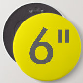 Badge Rond 15,2 Cm Bouton d'arrondi géant de 6 po sur impression pers (Devant & derrière)