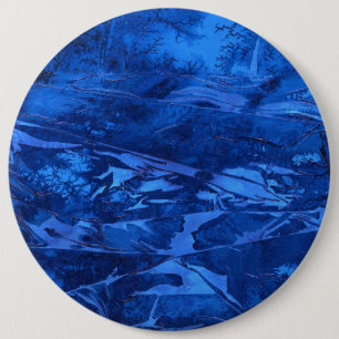 Badge Rond 15,2 Cm Bouton d'art Abstrait "Deep Water 5"