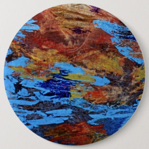 Badge Rond 15,2 Cm Bouton d'art Abstrait "Flux d'automne"
