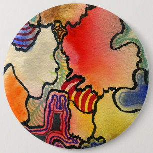 Badge Rond 15,2 Cm Bouton d'art Abstrait "Mites and Tites"