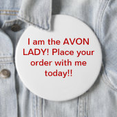 Badge Rond 15,2 Cm Bouton d'Avon (En situation)